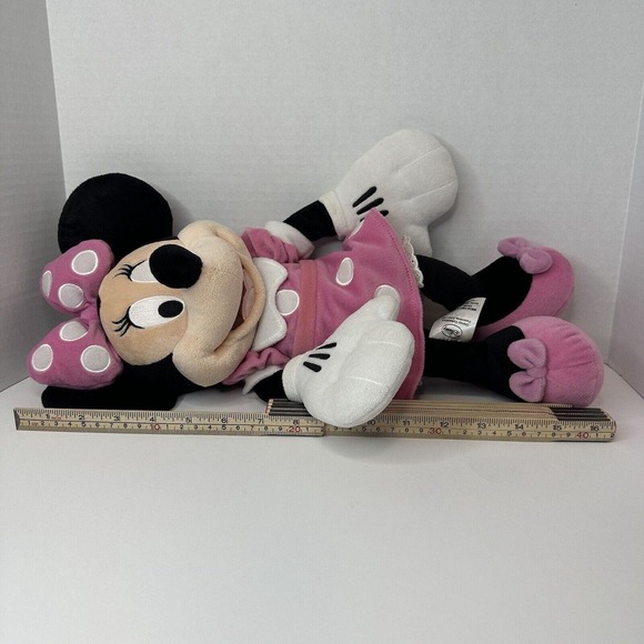Disney Minnie Mouse 16" Medium Stuffed Animal/Plush, Pink White Polka Dot Dress - Picture 5 of 10
